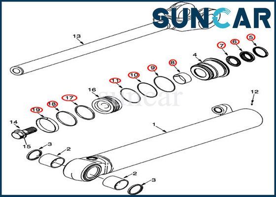 comprar Exemplo hidráulico de Kit Fits 621E 521G do serviço da substituição do carregador do jogo 87598751 do selo do cilindro do elevador online manufacture