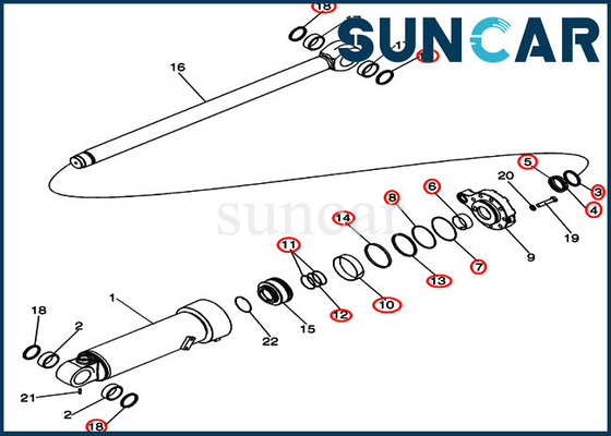 comprar Caixa hidráulica do carregador da roda de Kit Fits 921F 821E do selo do óleo do cilindro da cubeta do jogo de reparação 87529743 da inclinação online manufacture