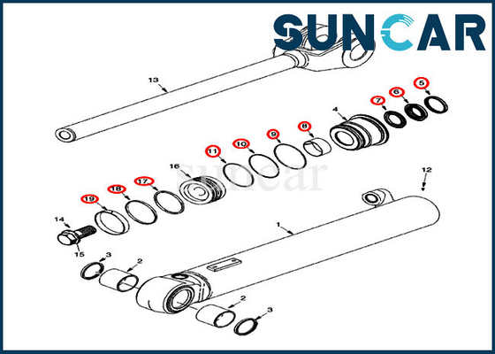 comprar 87530718 jogo de reparação do selo de Case Hydraulic Cylinder do modelo do jogo 821E da selagem do elevador do carregador online manufacture