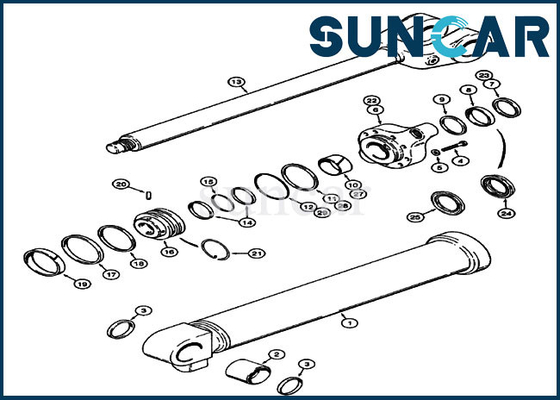 comprar Jogo do serviço da substituição do cilindro do elevador dos jogos 721E 621B 821F do selo do carregador 1542881C1 da roda do caso online manufacture