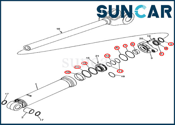 comprar 87529742 jogo da substituição do selo do cilindro do modelo 921E 921F da CAIXA do jogo da selagem do elevador do carregador online manufacture