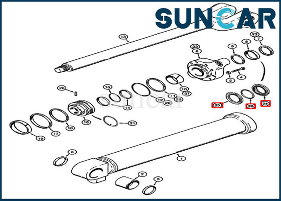 comprar jogo do serviço do cilindro do elevador do carregador do jogo 921 921C 921E do selo do óleo hidráulico do reparo do caso 1542883C1 online manufacture