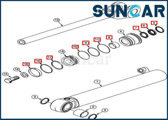 comprar jogos de reparação hidráulicos do carregador de Kit Heavy Equipment 521D 521F 521E do selo do cilindro do elevador do caso 360979A1 online manufacture
