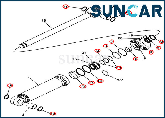 comprar Carregador da roda de Kit For Case Model 921F do selo do reparo do cilindro da inclinação do jogo 84327732 do selo do óleo hidráulico online manufacture
