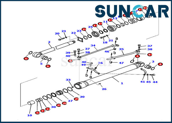 comprar 707-99-47440 jogo do serviço PC220-8M0 de Kit Excavator Boom Cylinder 7079947440 do selo do reparo de KOMATSU online manufacture