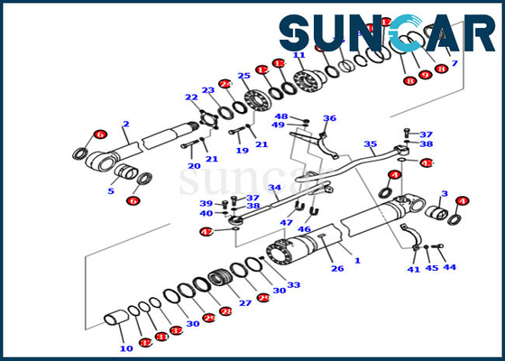 comprar Máquina escavadora Hydraulic Cylinder Kits do jogo de reparação 7079947060 do selo do crescimento de PC200-8M0 KOMATSU 707-99-47060 online manufacture