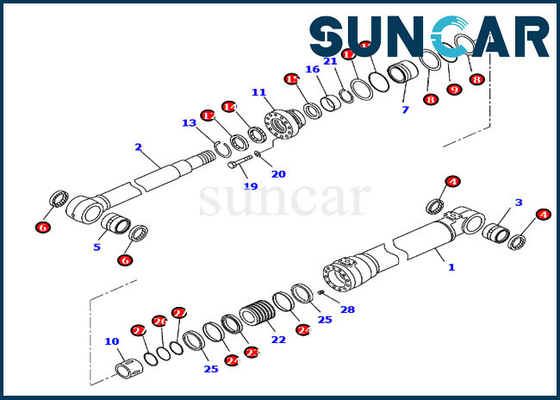 comprar 707-99-47050 7079947050 Kit de vedação da lança Kit de reparo do cilindro hidráulico para PC210-10 PC210LC-11 Komatsu online manufacture