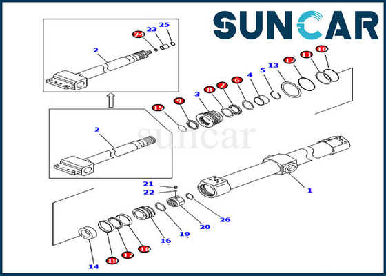 comprar Jogo do selo da substituição do jogo KB3011A00203 PC200SC-6 KOMATSU do serviço do cilindro da corrediça KB3011A-00203 online manufacture