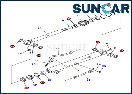comprar 707-98-14830 selo Kit For Komatsu Inner Parts PC20R-8 PC38UU-3 do cilindro de 7079814830 cubetas online manufacture