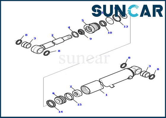 comprar 878000516 máquina escavadora Sealing Kit de Kit Model PC20R-8 KOMATSU do selo do reparo do cilindro do braço do crescimento online manufacture