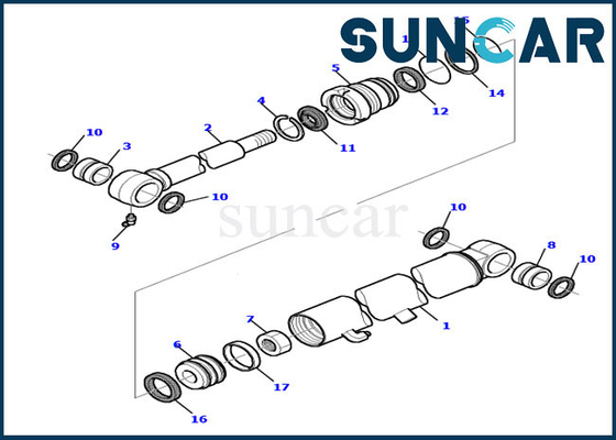 comprar Jogos de selagem da substituição de KOMATSU da resistência de desgaste PC20R-8 do jogo 878000518 do selo do cilindro da cubeta online manufacture