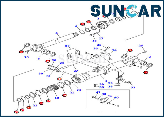 comprar Jogo 7079947040 da substituição do cilindro do jogo 707-99-47040 PC210LC-8K da selagem da cubeta de KOMATSU online manufacture