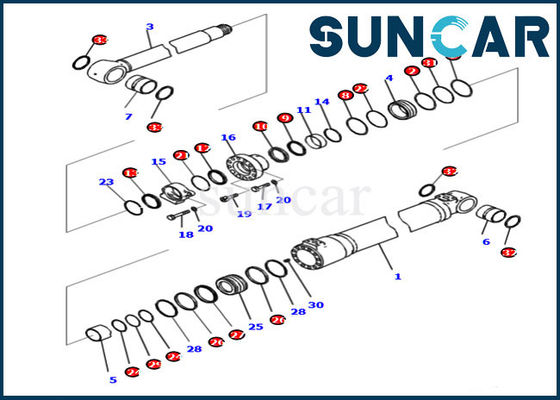 comprar 721-98-00160 o selo Kit Hydraulic Cylinder For PC210I-10 PC210LCI-10 do crescimento modela a máquina escavadora de KOMATSU online manufacture