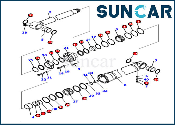 comprar Jogo de reparação 721-98-00170 do braço 7219800170 jogo do selo do cilindro de PC210I-10 PC210LCI-10 KOMATSU online manufacture