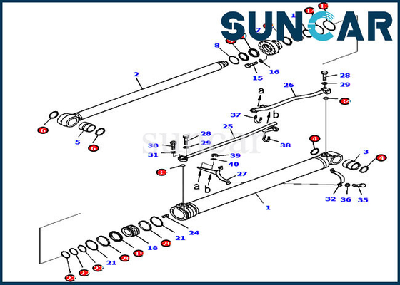 comprar 721-98-02310 jogos do cilindro do jogo de reparação ISO9001 PC210LCI-11 PC238USLC-11 KOMATSU do selo do crescimento online manufacture