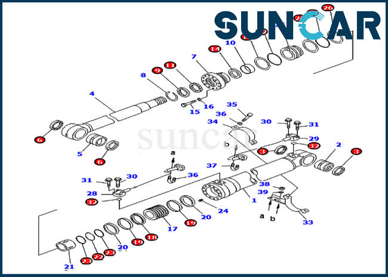 comprar 707-99-58310 jogos de reparação do cilindro hidráulico do jogo PC220-6 PC250-6 7079958310 KOMATSU da selagem do elevador do crescimento online manufacture