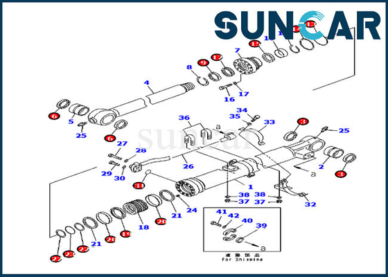 comprar 707-98-47720 jogos hidráulicos do cilindro de Kit Fits Komatsu PC220-8 PC270-8 PC240LC-8 do selo do reparo da cubeta online manufacture