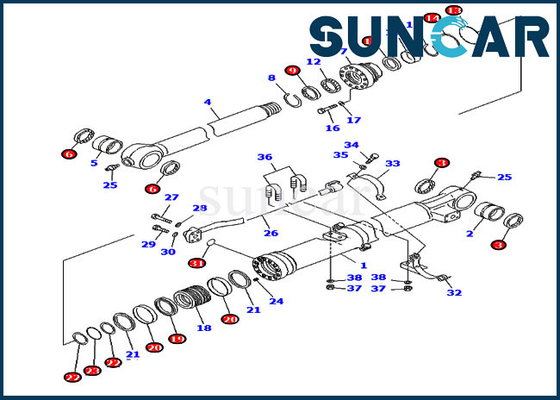 comprar Selo Kit For da cubeta 707-99-59020 7079959020 jogos do serviço do cilindro de PC220-8 PC240NLC-8K KOMATSU online manufacture