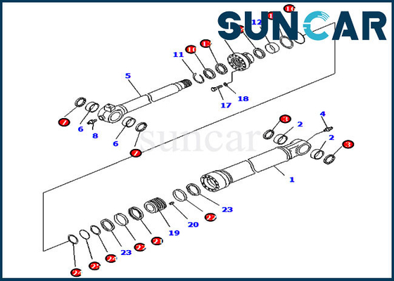 comprar Braço alto interno do alcance de Kit For PC290LC/NLC-8 do selo do cilindro da cubeta das partes 707-99-59040 de KOMATSU online manufacture