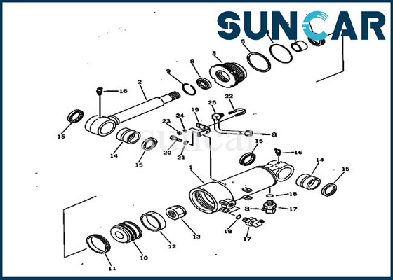 comprar Jogo de reparação do selo do cilindro de Kit For 20S-63-96101 PC20-3 PC30-1 PC30-3 do serviço da lâmina de KOMATSU online manufacture