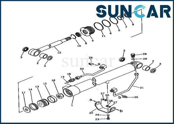 comprar jogo de selagem hidráulico do jogo ISO9001 PC30-1 KOMATSU do selo do reparo do cilindro do crescimento 20S-63-56101 online manufacture