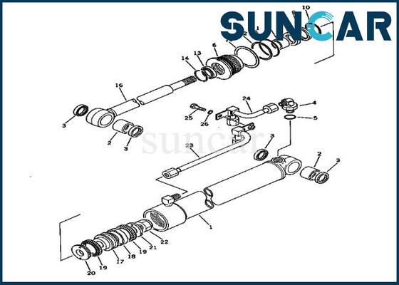 comprar Peças de serviço do equipamento de Kit For 20S-63-86101 PC30-1 KOMATSU do selo do reparo do cilindro do balanço online manufacture