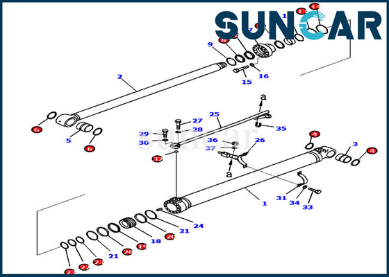 comprar 707-99-47150 7079947150 peças de serviço de Kit For PC228USLC-10 KOMATSU do reparo do selo do cilindro do crescimento online manufacture