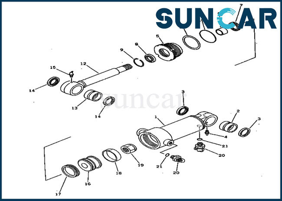 comprar Jogos de reparação do cilindro do jogo 20S-63-96300 20S6396300 da selagem da lâmina para PC20-5 PC30-5 PC40-5 KOMATSU online manufacture