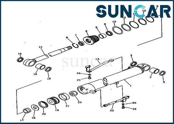 comprar Máquina escavadora Boom Service Kit de Kit Hydraulic Cylinder 20S-63-56500 KOMATSU PC30-5 do selo do reparo online manufacture