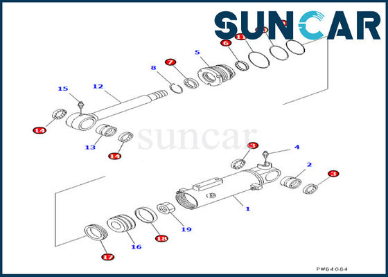 comprar Jogo 707-98-22180 da selagem do cilindro de lâmina de KOMATSU 7079822180 ajustes F4EC-1 F5EC-1 F6EC-1 online manufacture