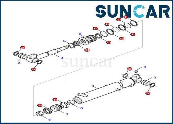 comprar 878000520 jogo da substituição do cilindro do crescimento de Kit For PC27R-8 KOMATSU do selo do cilindro do crescimento de KOMATSU online manufacture