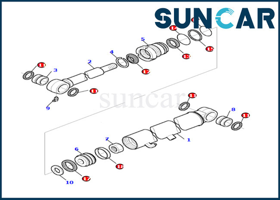 comprar Jogo 878000523 KOMATSU da selagem do cilindro da cubeta para PC27R-8 de alta qualidade e êxito de vendas online manufacture