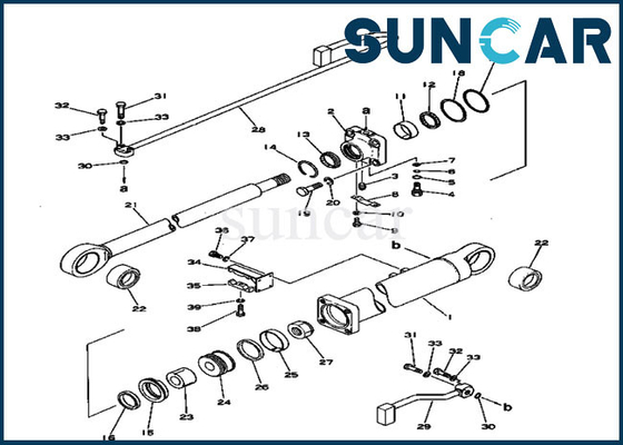 comprar 207-63-56100 máquina escavadora Boom Cylinder Assy de Kit Parts For PC300-1 PC300LC-1 do serviço de KOMATSU online manufacture