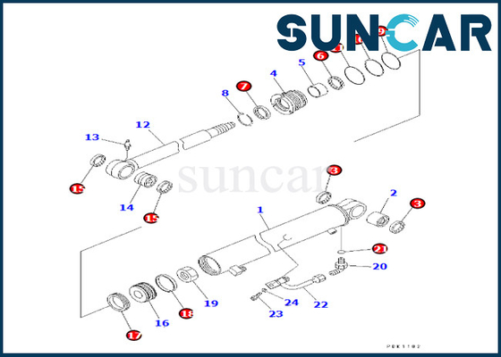 comprar 707-98-22840 7079822840 jogo do selo do cilindro do braço de Kit Fits PC30R-8 do reparo do selo do cilindro do braço de KOMATSU online manufacture