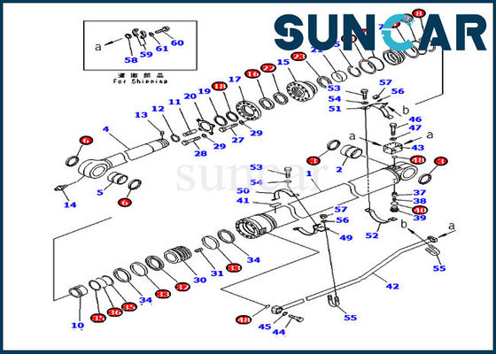 comprar 707-99-72280 selo Kit Overseas Version do braço 7079972280 jogos de reparação do cilindro de PC300-7 KOMATSU online manufacture