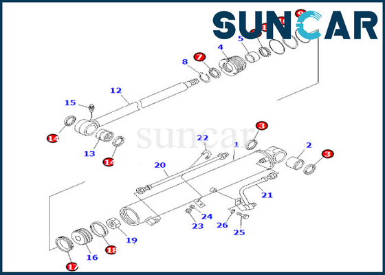 comprar 707-98-29661 reparo Kit Komatsu Fits PC35MR-1 PC35MRX-1 PC45MR-1 do selo do cilindro do balanço de 7079829661 crescimentos online manufacture