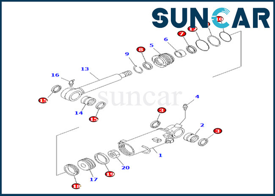 comprar Jogo 707-98-31110 7079831110 KOMATSU do serviço do cilindro de lâmina para o jogo da selagem do cilindro de lâmina PC35MR-1 online manufacture