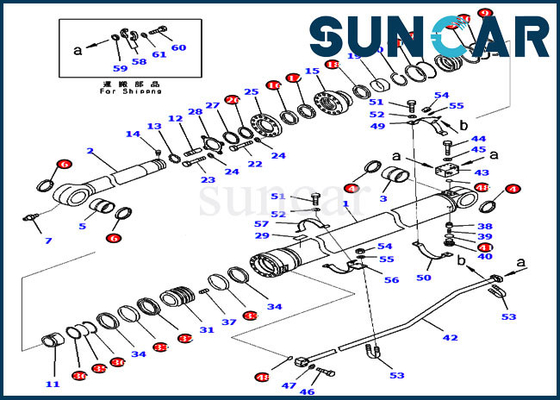 comprar 707-99-72281 peças internas do equipamento PC300-8 KOMATSU de Kit Repair Kits For Model do selo do cilindro do braço online manufacture