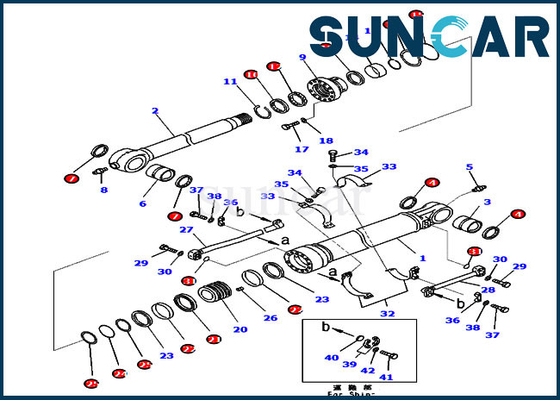 comprar Jogo interno do serviço do cilindro do jogo de reparação 7079958410 do selo da cubeta de KOMATSU 707-99-58410 das peças PC300-8 online manufacture