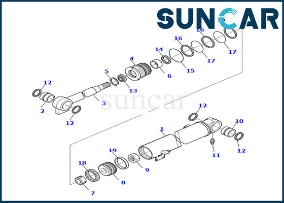comprar Jogo 878000537 KOMATSU da selagem do cilindro do crescimento para o jogo de reparação do selo do cilindro do crescimento PC35R-8 online manufacture