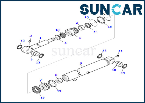 comprar Jogo do serviço do cilindro da cubeta dos ajustes PC35R-8 KOMATSU do jogo 878000656 do selo do cilindro da cubeta online manufacture