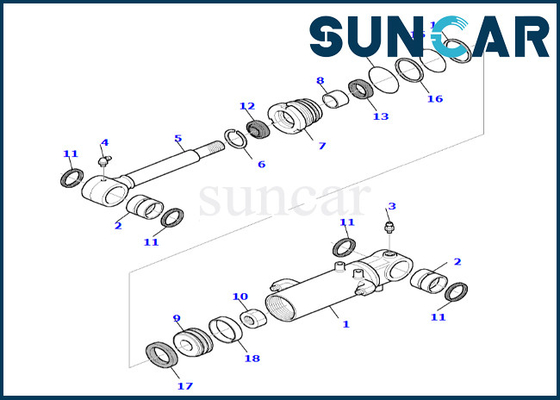 comprar Jogo do selo do reparo do cilindro de lâmina dos ajustes PC35R-8 KOMATSU do jogo 878000658 do selo do cilindro de lâmina online manufacture