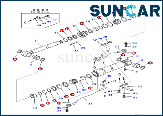 comprar Jogo 707-99-59140 707-99-59140 KOMATSU da selagem do cilindro do crescimento para PC360LC-10 PC390LL-10 online manufacture