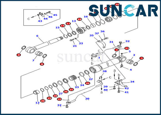 comprar 707-99-58140 jogo da selagem de Kit Oil Resistance PC300LC-6 KOMATSU do selo do reparo do cilindro do crescimento online manufacture