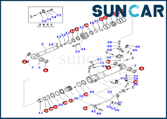 comprar Jogo 721-98-02270 do selo do cilindro do braço de KOMATSU 7219802270 ajustes PC360LC-11 HB365LC-3 PC390LC-8M0 online manufacture