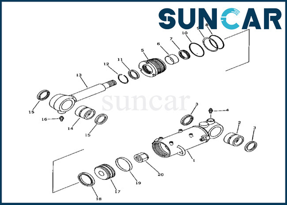 comprar Jogo 21X-63-02050 21X6302050 do selo do cilindro de lâmina para o jogo de reparação do cilindro de lâmina de PC38UU-1 KOMATSU online manufacture