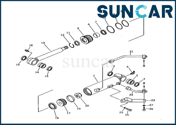 comprar Ajustes de alta qualidade PC38UU-1 KOMATSU do jogo 21X-63-02040 21X6302040 do serviço do cilindro do offset do crescimento online manufacture