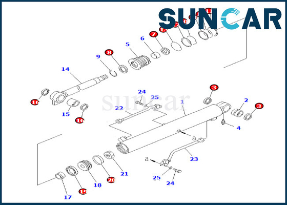 comprar Jogo 707-98-25600 7079825600 do serviço do cilindro do crescimento para o jogo da selagem do cilindro do crescimento de PC38UU-2 KOMATSU online manufacture