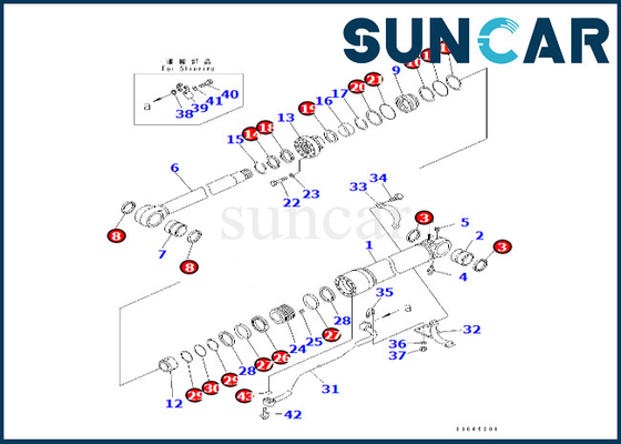 comprar Selo Kit Fits PC400LC-8 PC400-8 PC400-8R do reparo do cilindro do crescimento 707-99-67870 de KOMATSU 7079967870 online manufacture