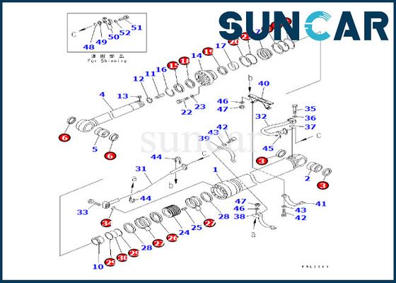 comprar 707-99-77140 selo Kit Komatsu Fits PC300LL-7E0 PC350LL-7E0 PC390LL-10 do cilindro de 7079977140 braços online manufacture